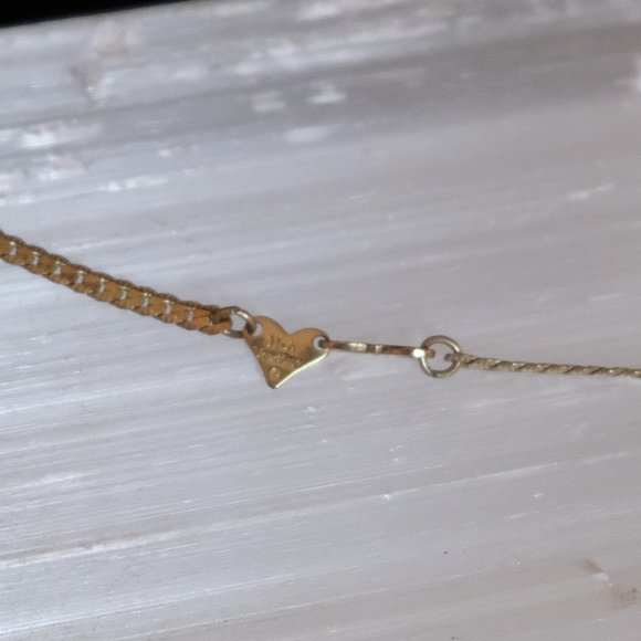 Vendome Jewelry Vintage Vendome Gold Tone Chain Necklace Heart Shaped Makers Mark W Hook